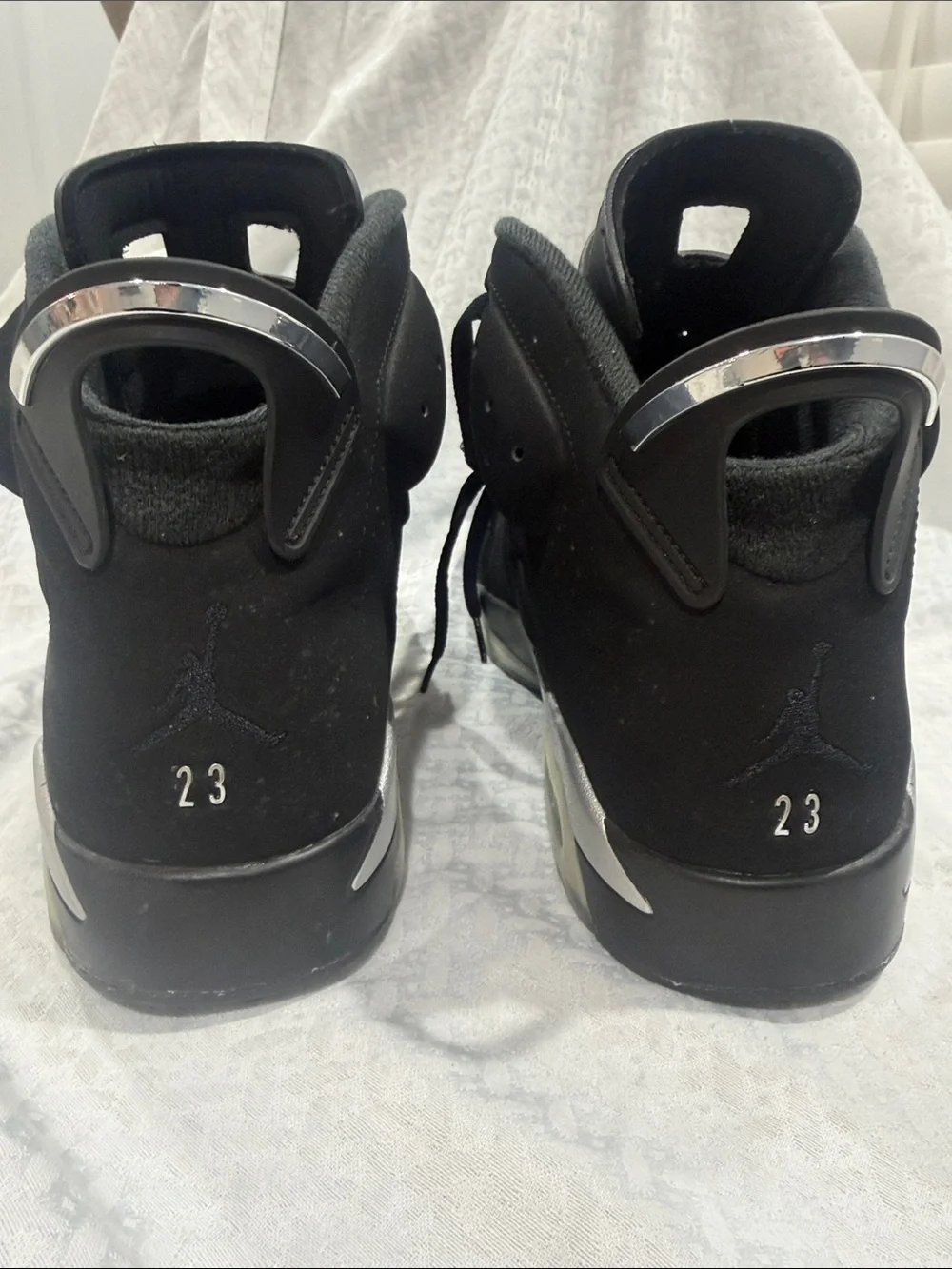 Jordan Men’s High-Top Sneakers in Black with White Jumpman
